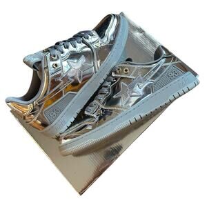 10 Brand New Bape X Hajime Sorayama Silver Sk8 Sta